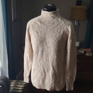 L.L. Bean Women's Beige Turtleneck Sweater